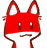 Emoticon Red Fox kiss of love